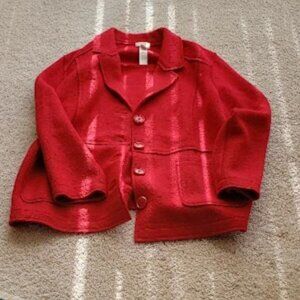 Chico’s  Red Wool Blend Jacket